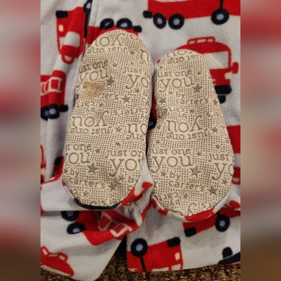 Carter's Boys Footed Pajamas Firetrucks Size 4T - Picture 4 of 5